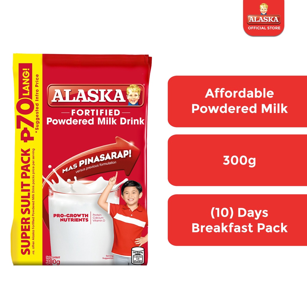 Alaska Fortified Powdered Milk Drink (6 x 165g)