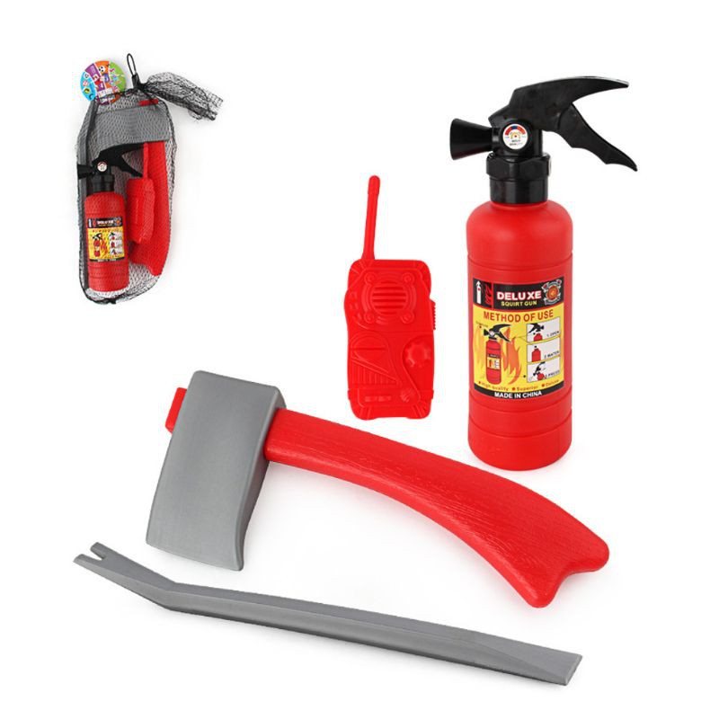 Wili 4pcs/set Children Firefighter Fireman Cosplay Toys Kit Fire ...