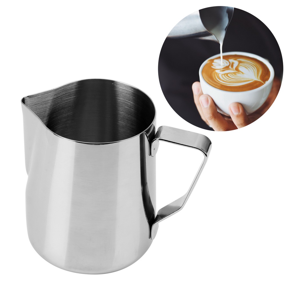 Pull Flower Cup Coffee Latte Pitcher Stainless Steel Milk frothing Jug ...