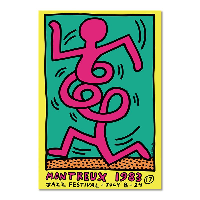 Keith Haring Abstract Wall Art Pictures Poster Pisa Print Vintage Pop ...