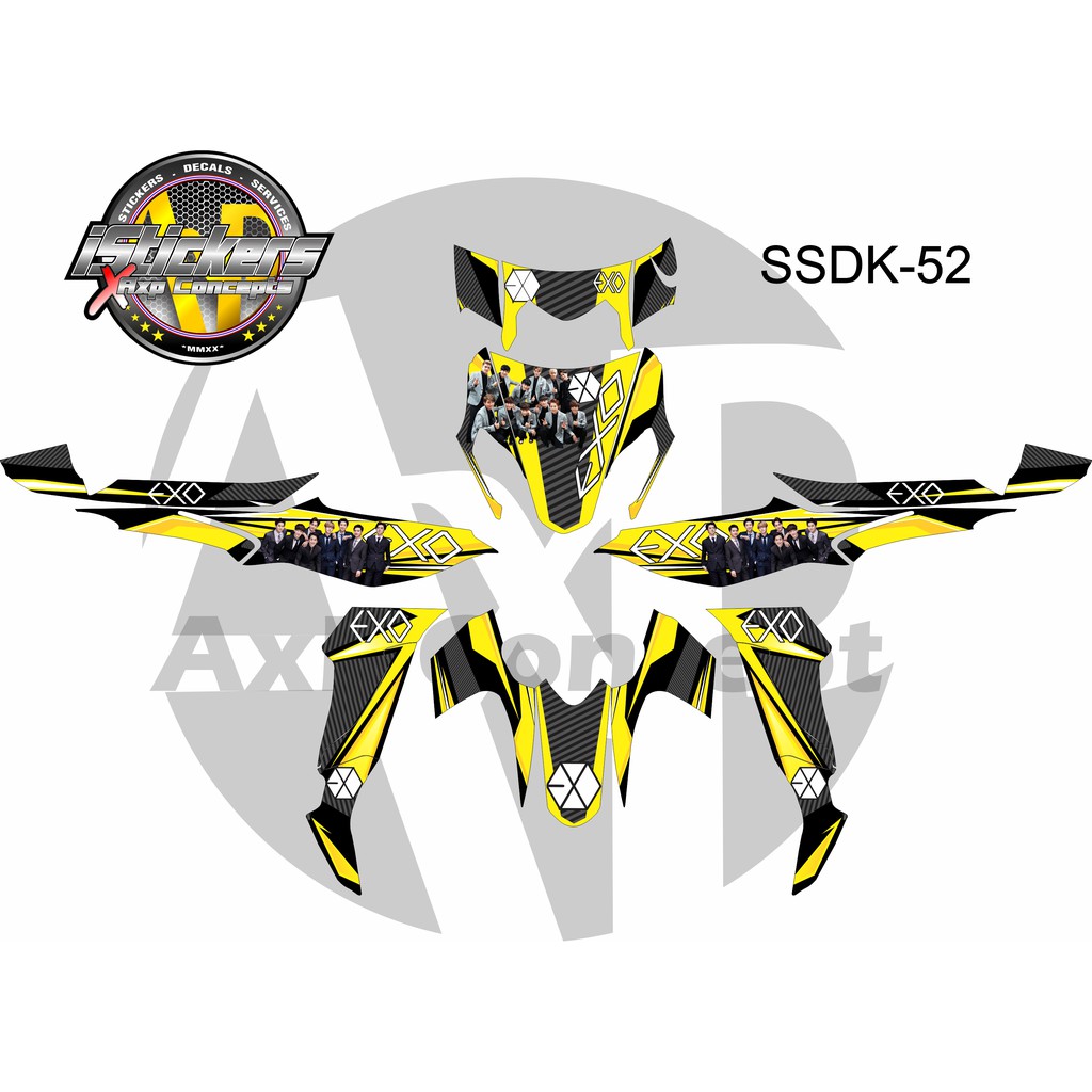 Suzuki Smash 115 Full Decals EXO KPOP SSDK-52 (Laminated) | Shopee ...