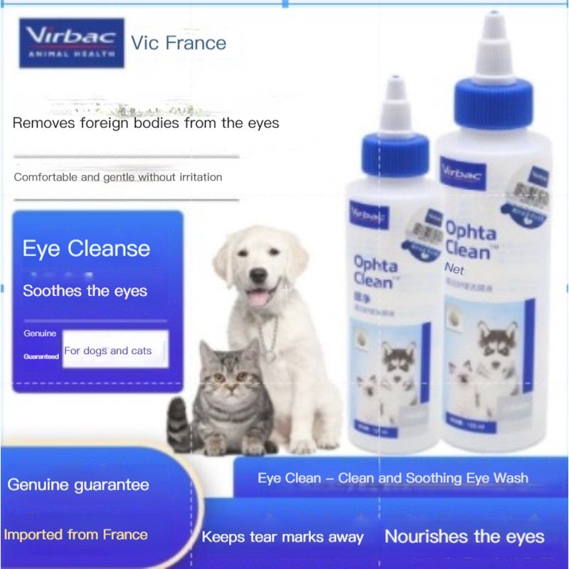 Vic Eye Cleansing 60ml Cat's Potion Pet Remove Tears Wash Eyeballs