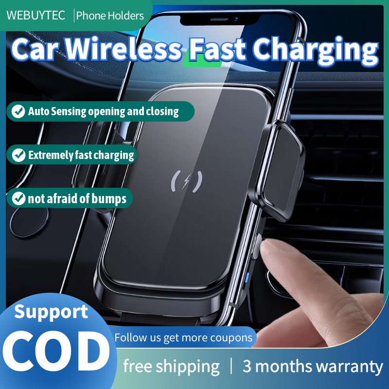 【2022 Latest】Car Wireless Fast Charger Stand Auto Sensing Phone Holders