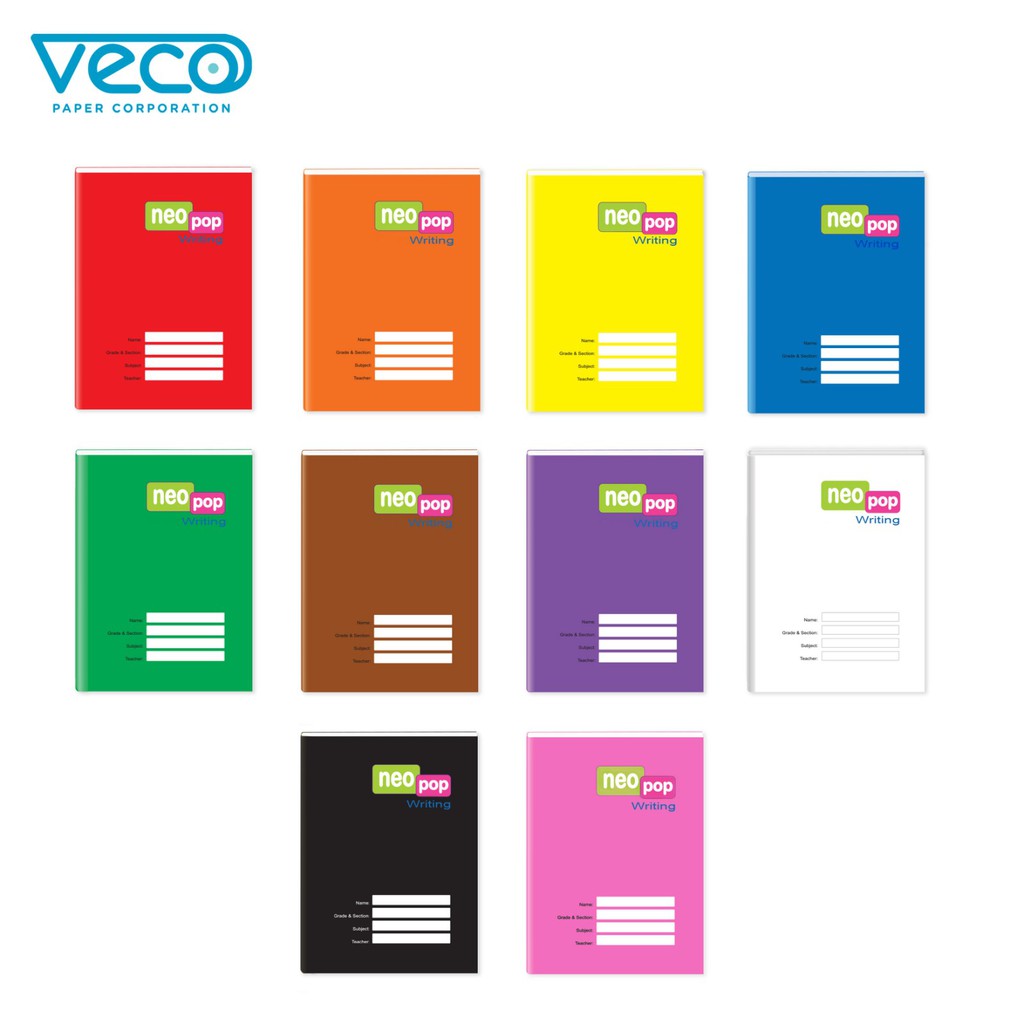 NeoPop Notebook Color Coding w/Plastic Cover (Composition/Writing ...
