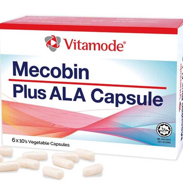 VITAMODE MECOBIN PLUS ALA CAPSULE (6X10'S VEGETABLE CAPSULES) | Shopee ...