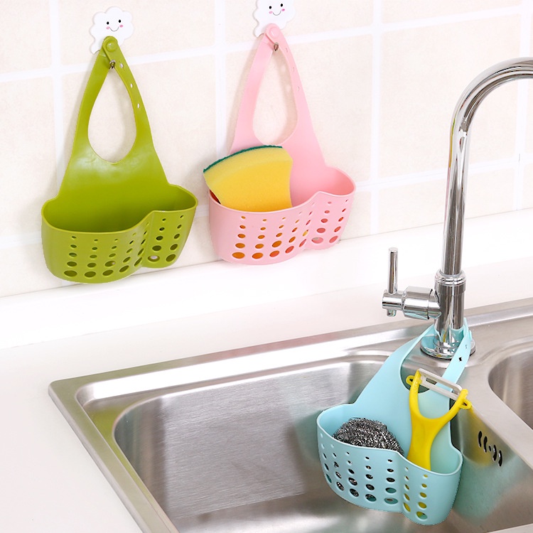 Kitchen Sink Drain Silicone Hanging Basket Multi Function Durable Soap ...