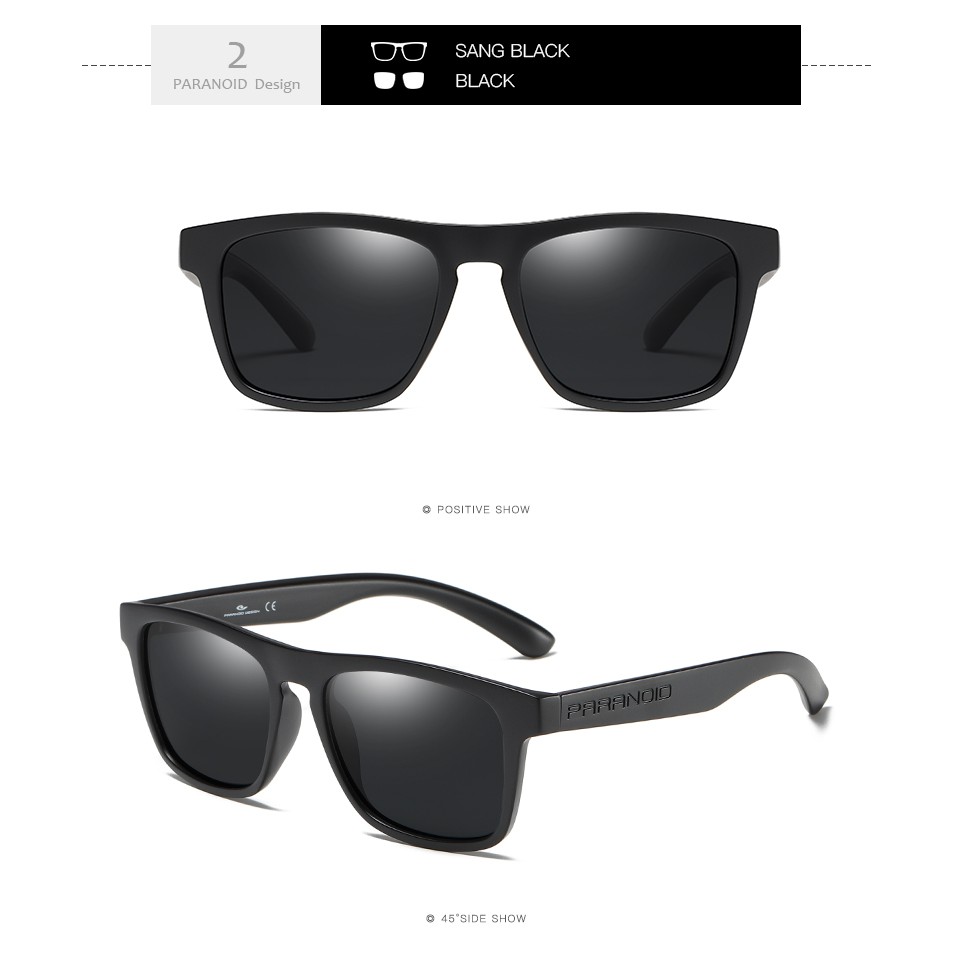 PARANOID Sunglasses Men Polarized Square Mirror Brand Design Luxury ...