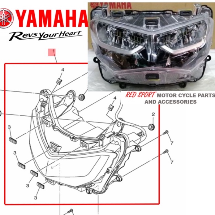 HEADLIGHT for NMAX V2 YAMAHA GENUINE PARTS | Shopee Philippines