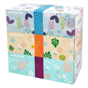 Velvety Soft Box Tissue 100 Sheets x 3 Boxes WATSONS