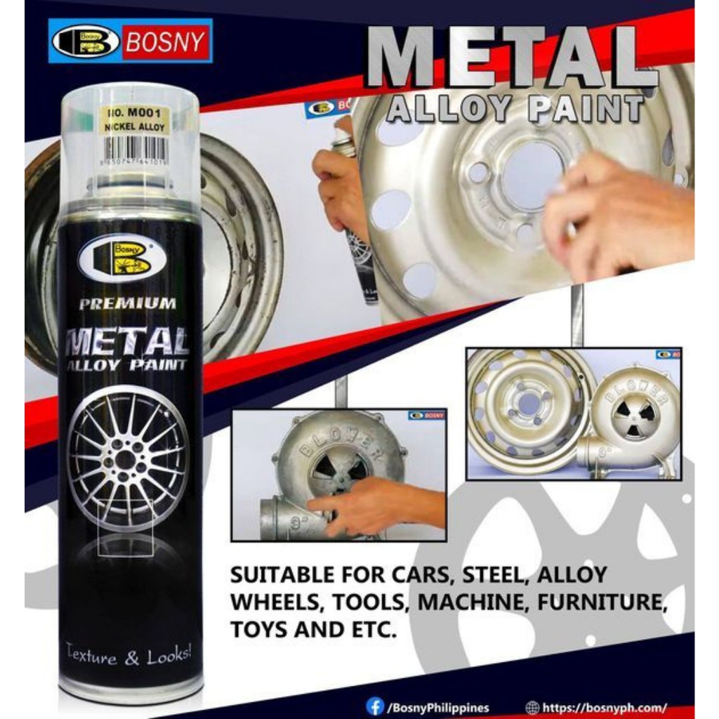 Sơn xịt mâm xe metal alloy b109 bosny 