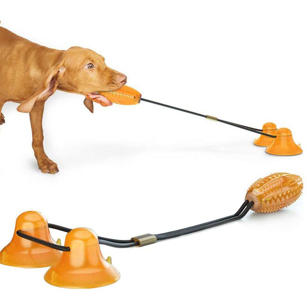 BoutiqueSuction Cup Tug Dog Toy, Dog SelfPlaying Tug of War Pet Molar
