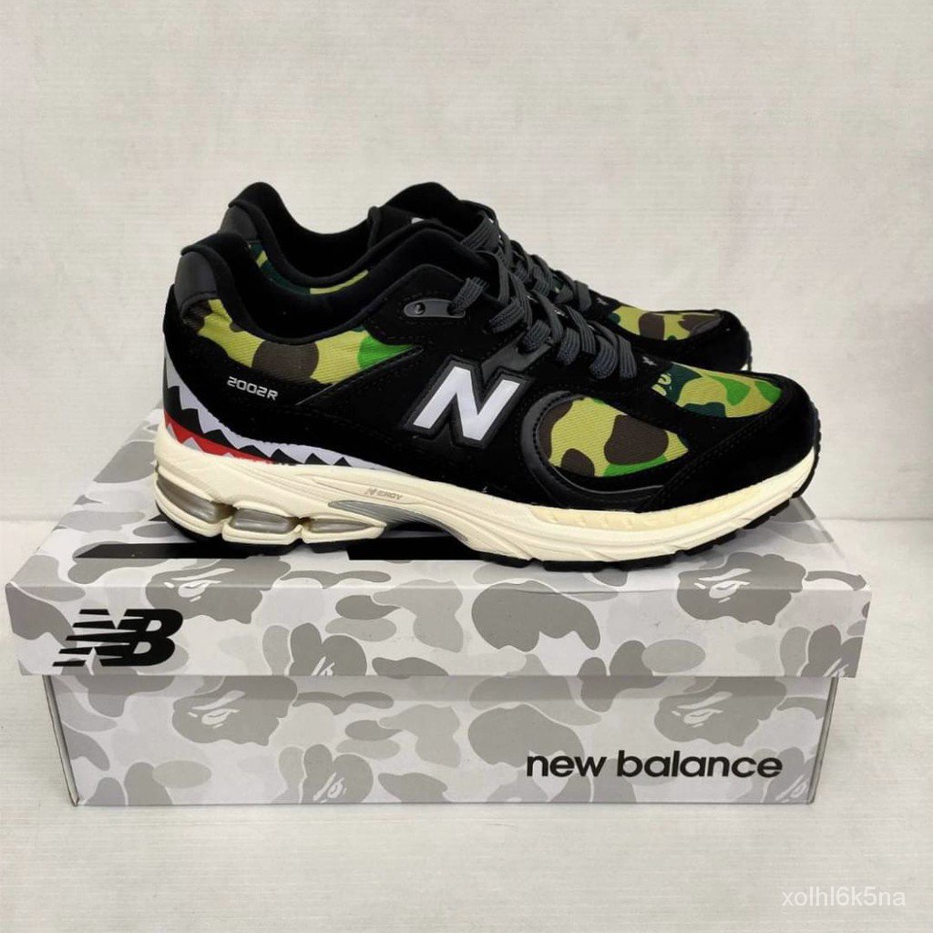 100% OriginalNew Balance 2002R x BAPE 'Apes Together Strong - Black ...