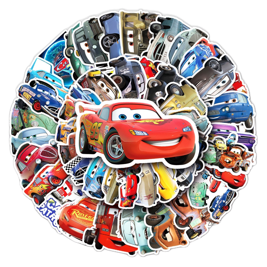 CSS.50Pcs/Set Cartoon Cars Graffiti Waterproof Sticker DIY Fun ...
