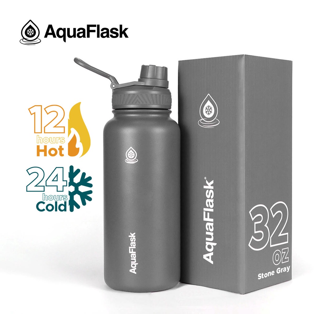 Aquaflask 32oz Wide Mouth with Cap Lid Vacuum Insulated Drinking Water