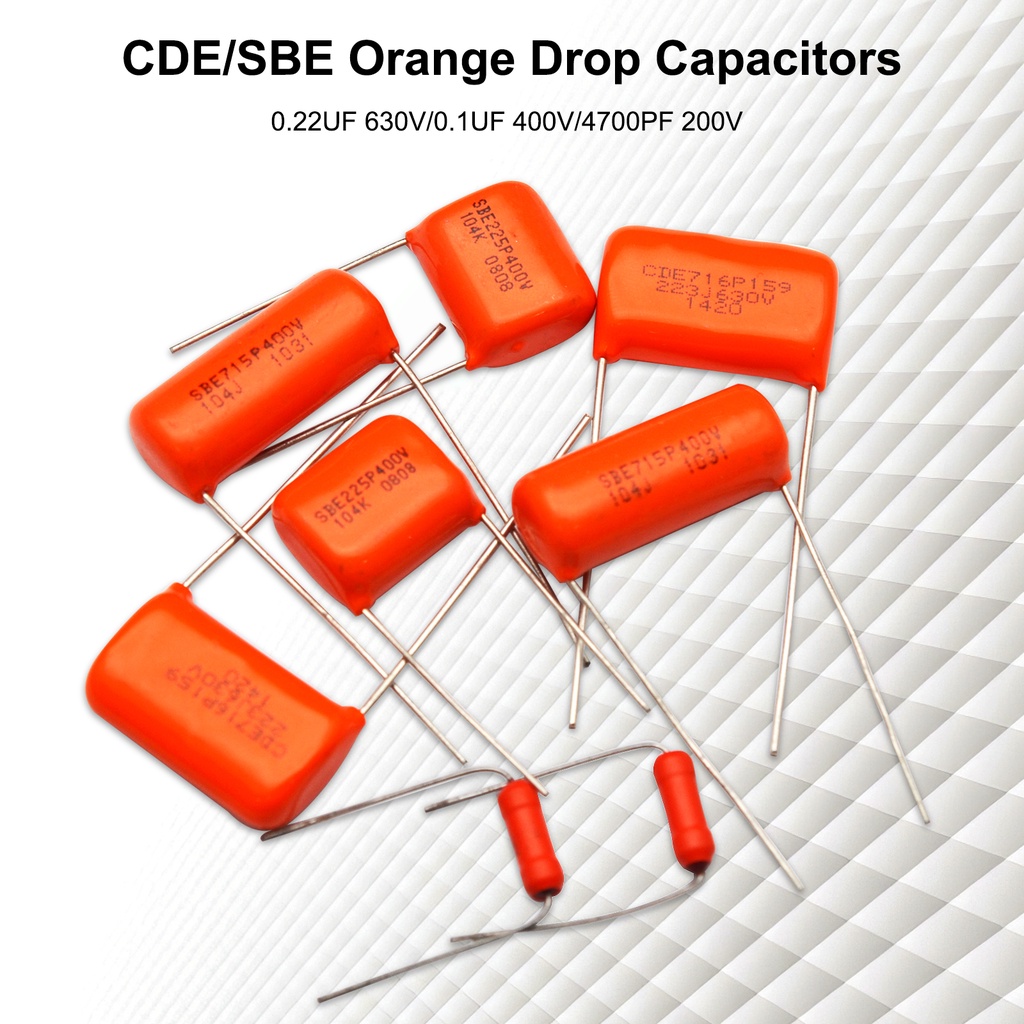 5Pcs CDE/SBE Orange Drop Capacitors 716/715/225/192P .022uf/630V 23MM Guitar Capacitor Guitar