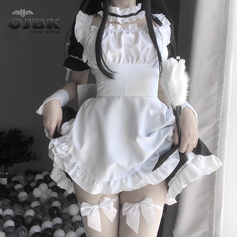 Large lingerie cosplay Amine Maid Cosplay Clothes Black Kawaii Lolita ...