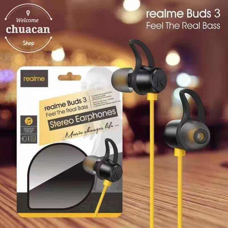 Realme Earphones Buds 3 Feel The real Boss In Ear Earphones Mic Microphone Headset