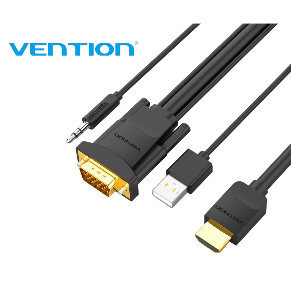 Vention HDMI to VGA Cable with Audio Output & USB Power Supply-ABI ...