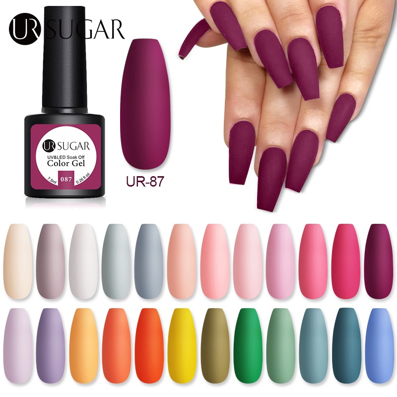 UR SUGAR Red Purple Color Series Gel Nail Polish Soak Off UV LED Art ...