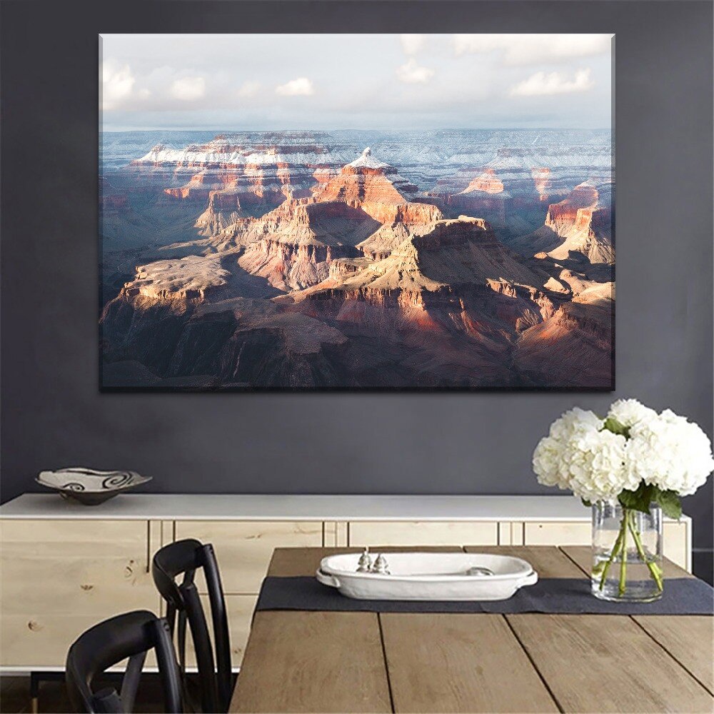 Rocks Mountains Peaks Painting Modern Home Decorative Wall Artwork