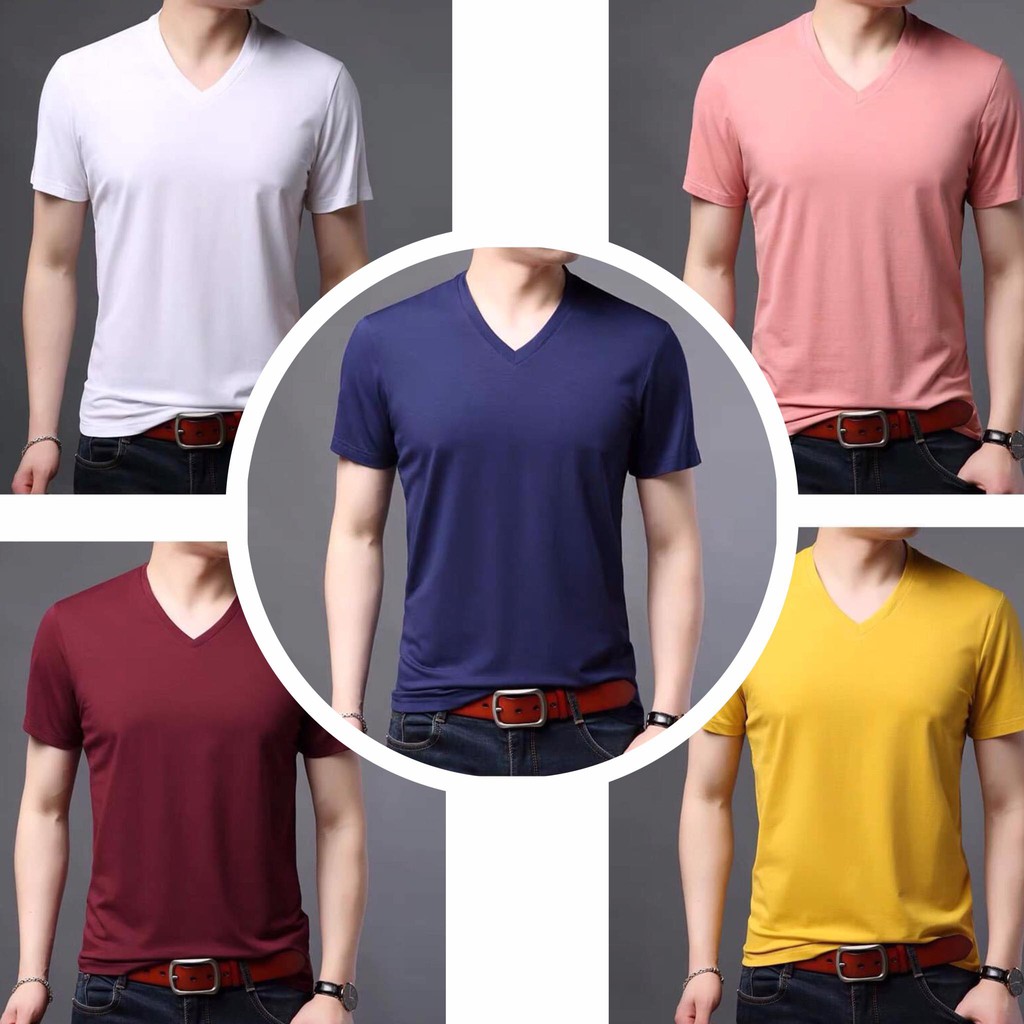 Plain v neck for Men Vneck t shirt for Men Tops For Men Cotton Shirt ...