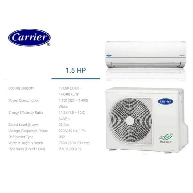 carrier alpha inverter 1.5 hp