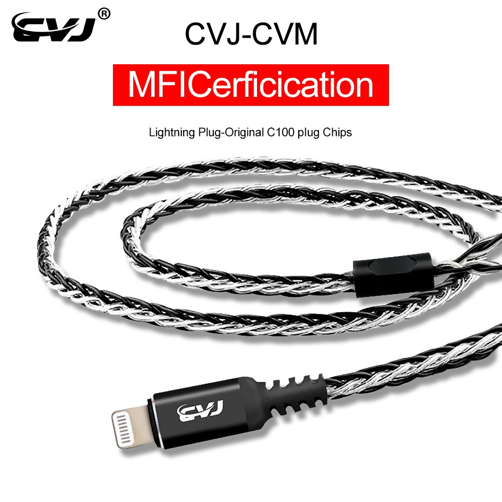 CVJ CVM 8 Core Silver Plated Upgrade Cable With MMCX 2pin For CSA CSN ...
