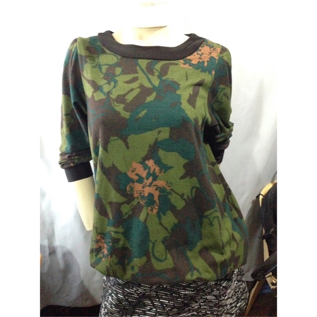 PORTLAND DREAM GREEN FLORAL LONG BLOUSE/SWEATER | Shopee Philippines
