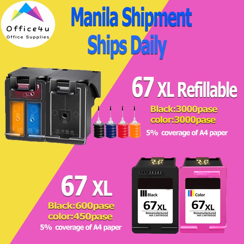 For HP 67 ink HP 67XL ink cartridge For HP DeskJet 2722 2332 1255 2724 ...