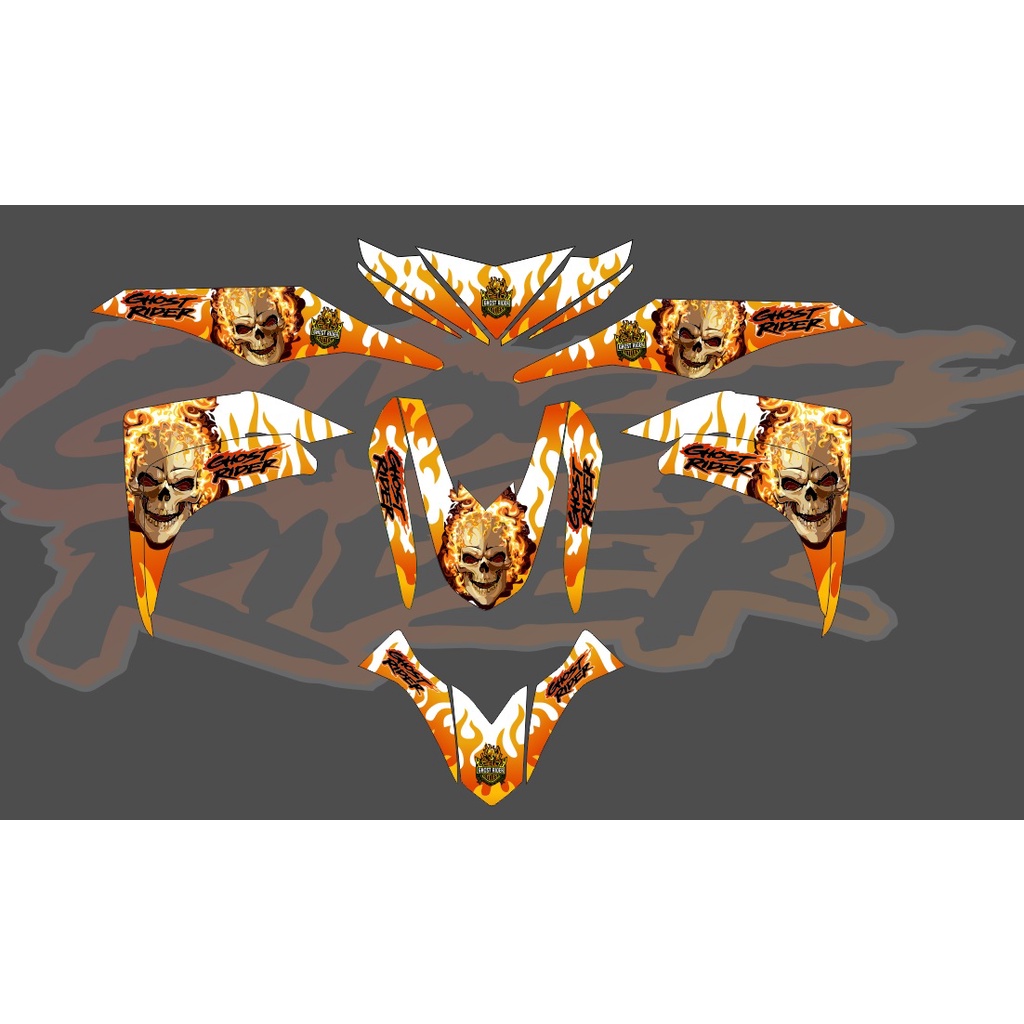 MIO I 125 DECALS GHOST RIDER | Shopee Philippines