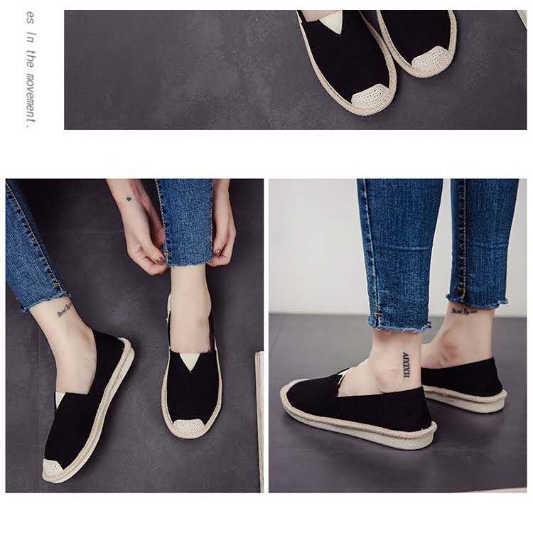 Canvas espadrille flats best sale