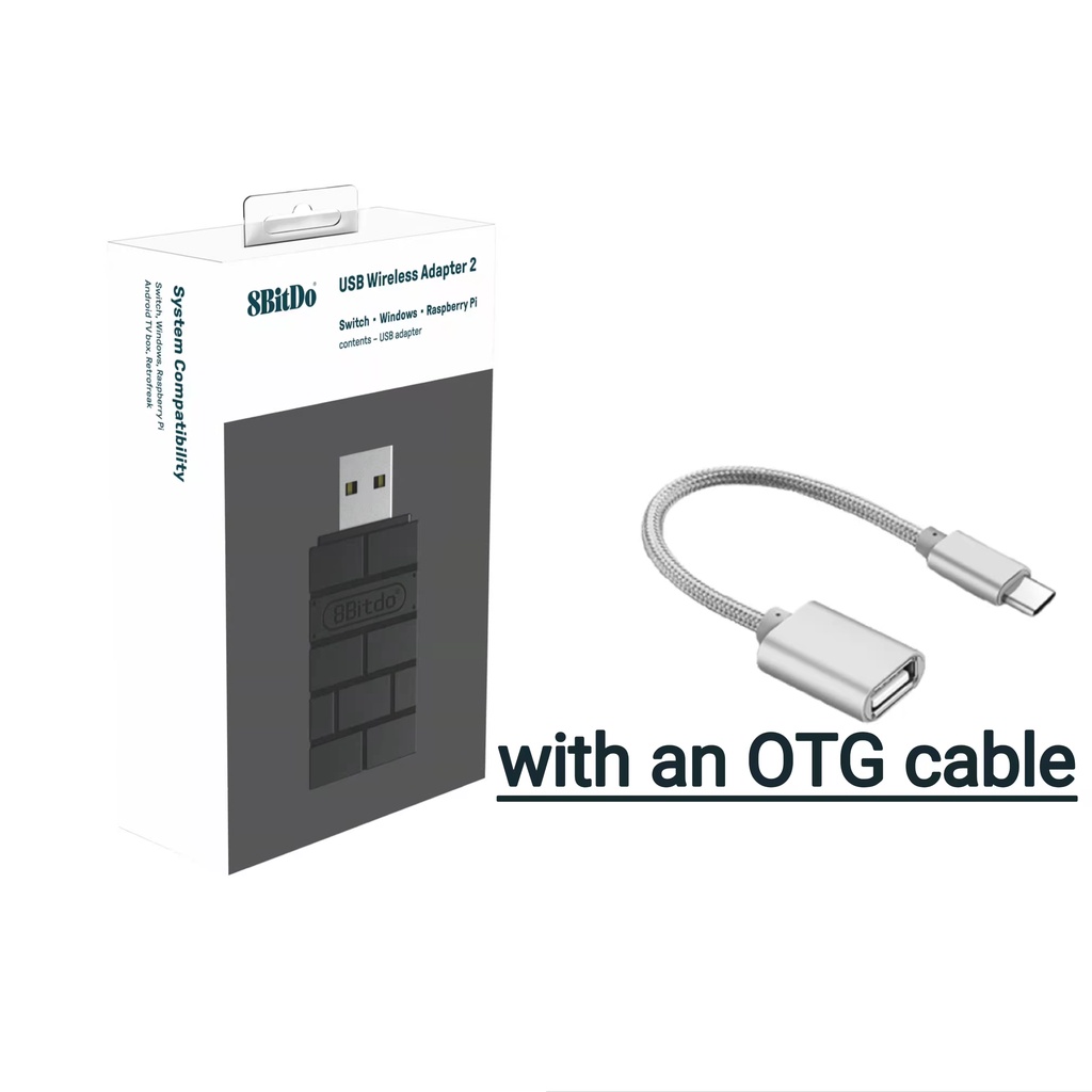 8Bitdo Wireless USB Adapter 2 for Switch, Switch OLED, Windows, Mac ...
