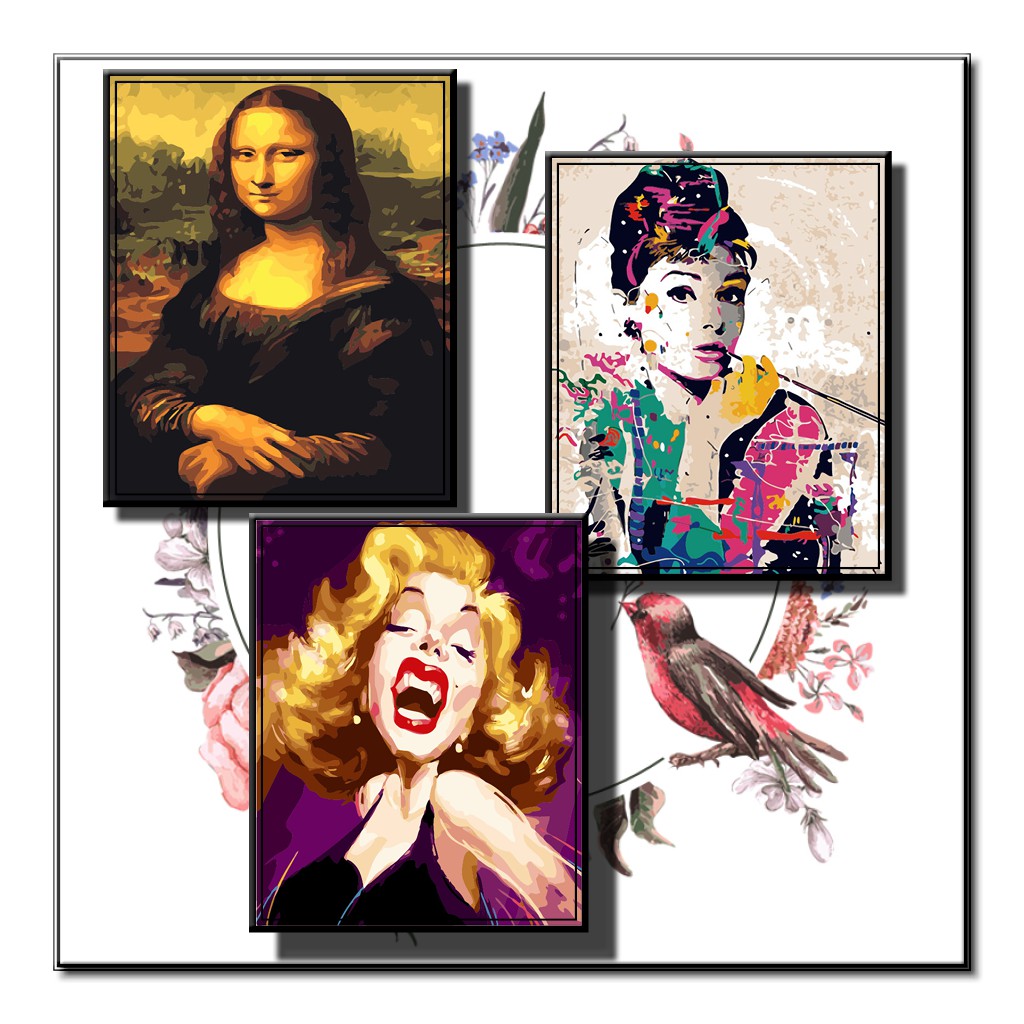 40*50cm DIY Digital Oil Painting Paint By Numbers on Canvas beauty Mona ...