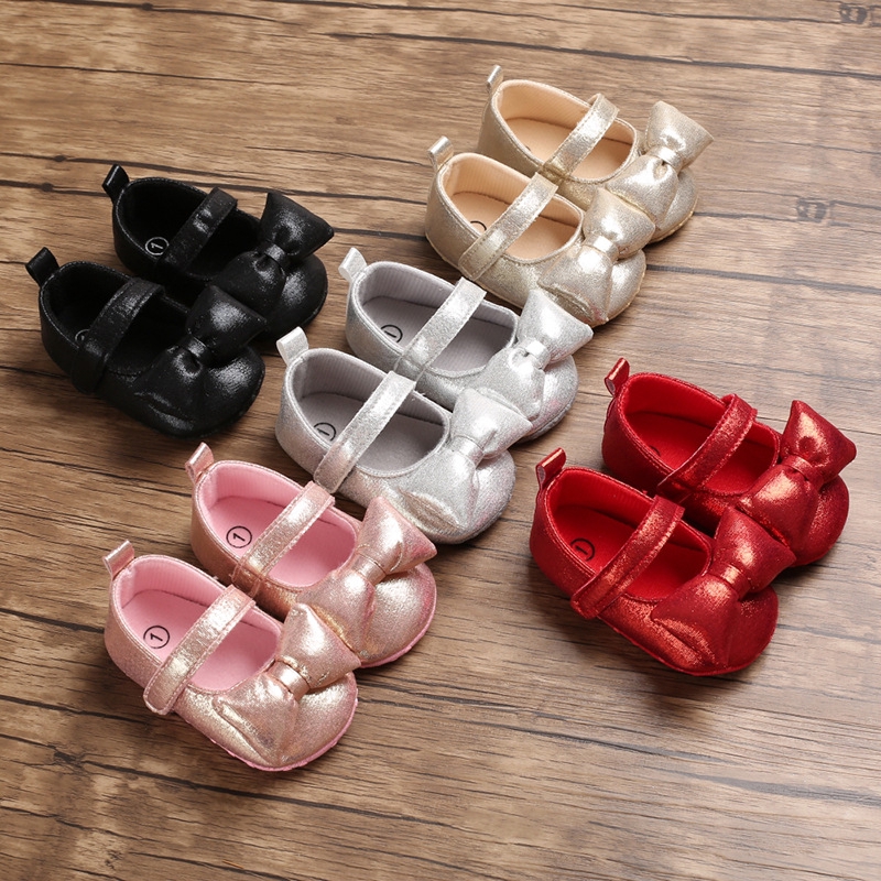 0-18 montsh Baby Girl Shoes Bow Princess Baby Shoes First Walkers Newborn  Moccasins For Girls Christening