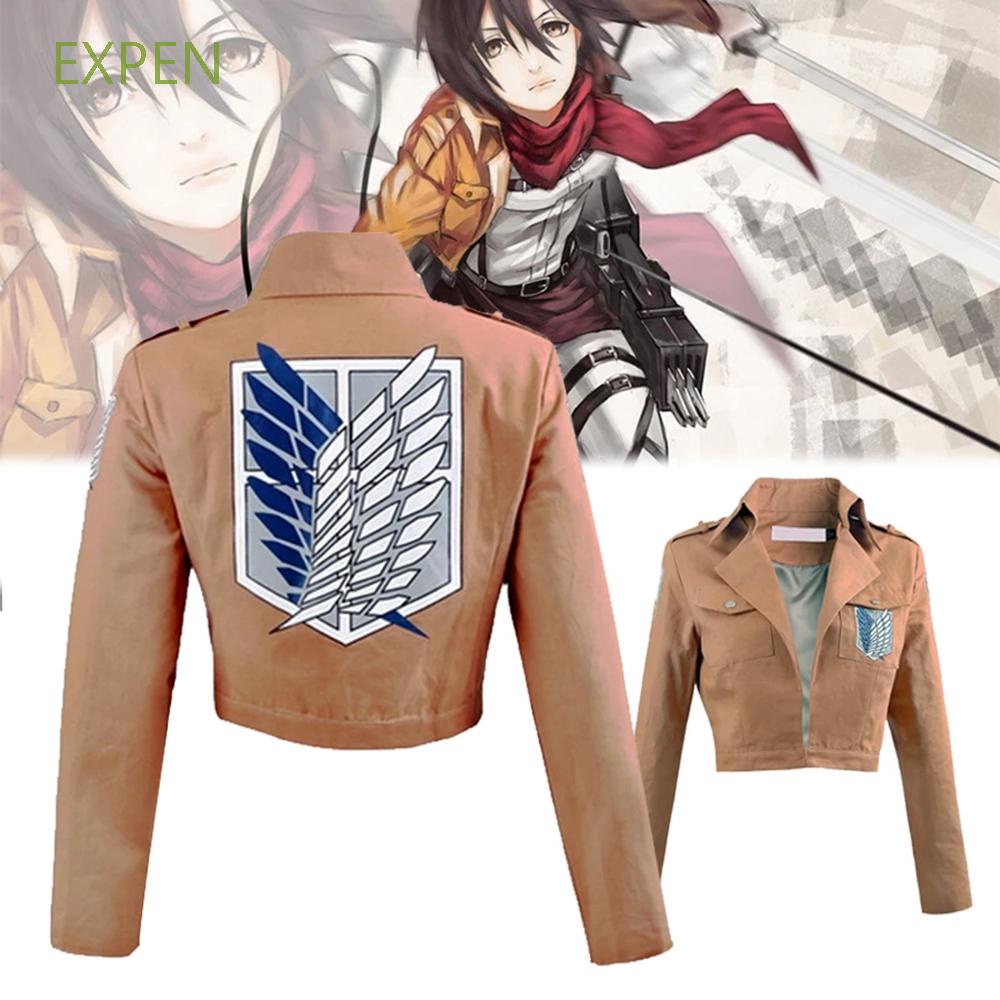 EXPEN Cool Anime Jacket Women Coat Attack on Titan Jacket Polyester