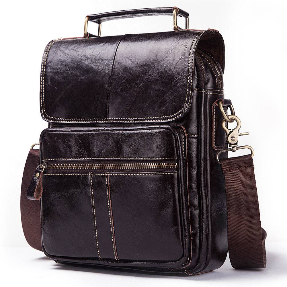 HUMERPAUL Genuine Leather Men Shoulder Bag Crossbody Bags For Male ...