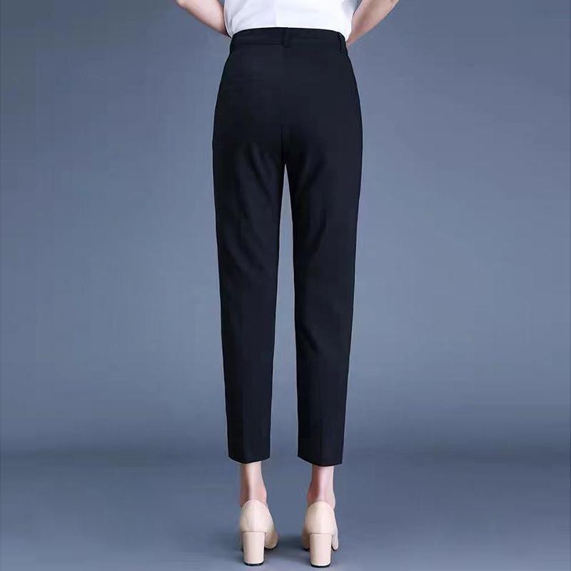 Plus Size S-4XL Long Suit Baggy Pants for Women High Waist Formal ...