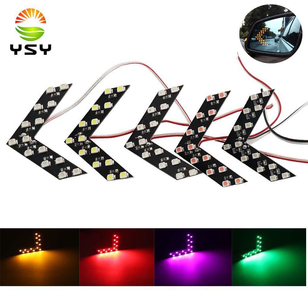 1pcs LED Arrow 14 SMD Turn Signal Indicator Light Car LED Rearview ...