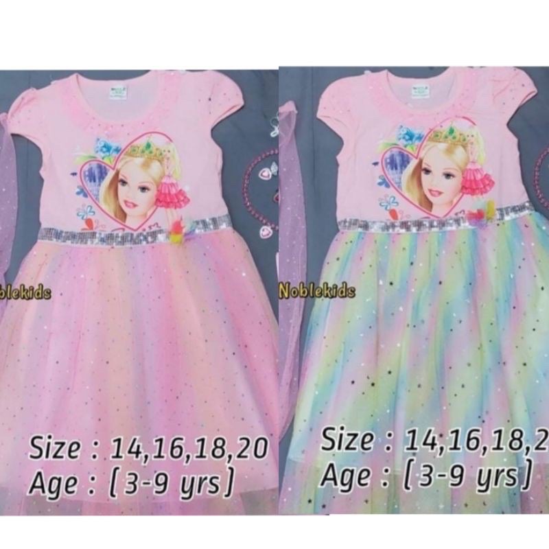 Barbie dress w cape for kids Shopee Philippines