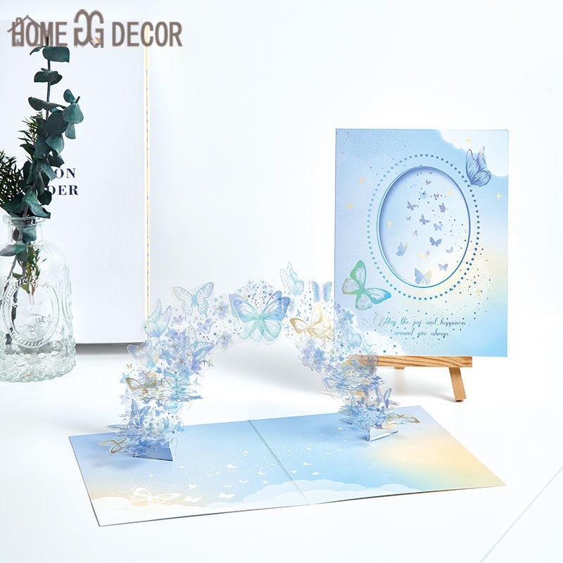 POPULAR All Occasion Pop Up Card Thank You Gift Butterfly Greeting ...
