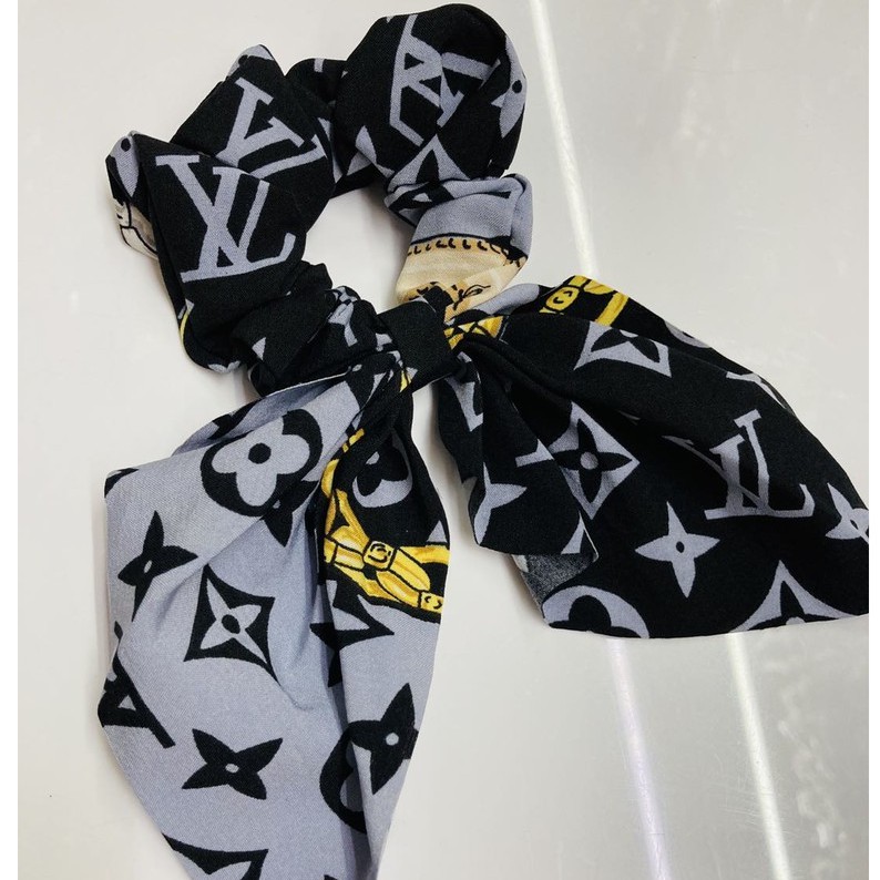 [Belief] 6Pcs Korean Pendant Printing Bow Hair Ring Women Knot Hair ...