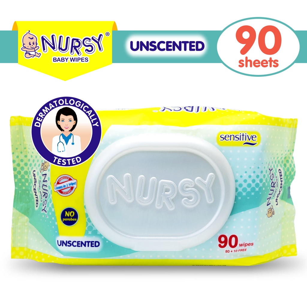 Nursy Baby Wipes Unscented 90s Shopee Philippines