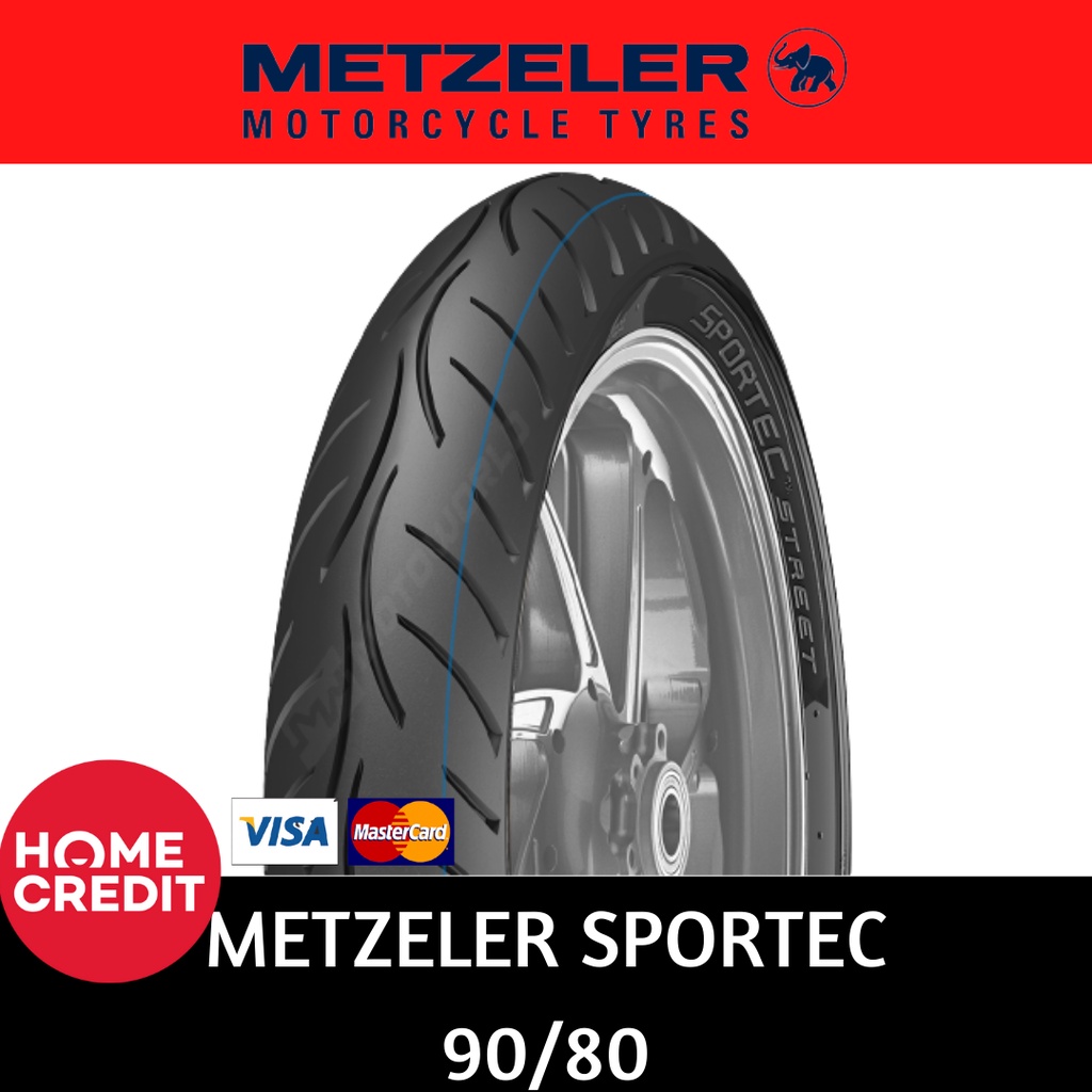 Metzeler Sportec Street Tubeless Tire (90/80-14) SCOOTER TIRES ripple ...