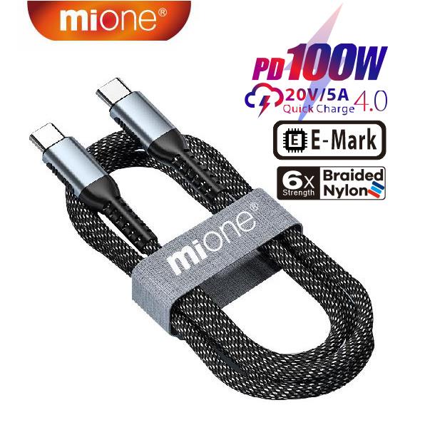 Mione PD 100W USB C Cable E Mark 5A Fast Charge Type C To USB C Cable ...
