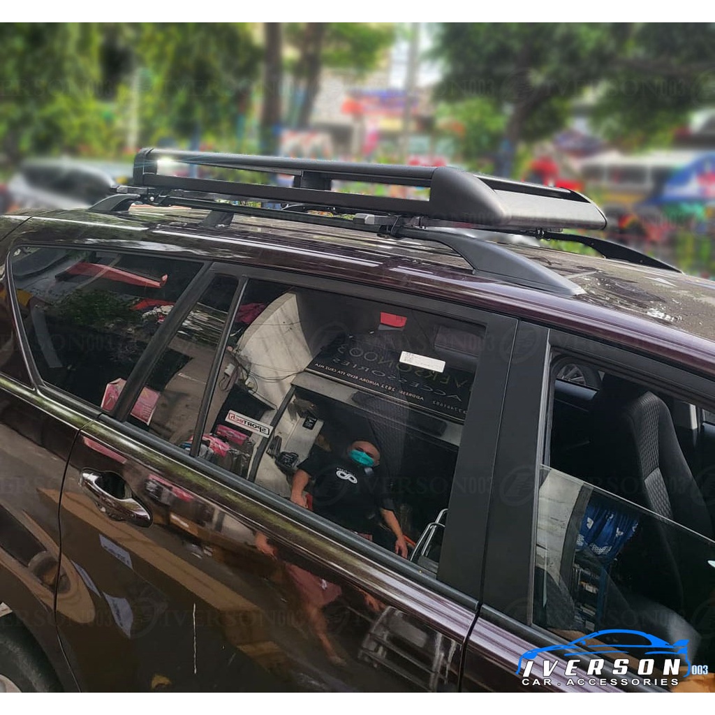 38x50 Black Double Wall Roof Rack Luggage Rack with Clip Type Crossbar