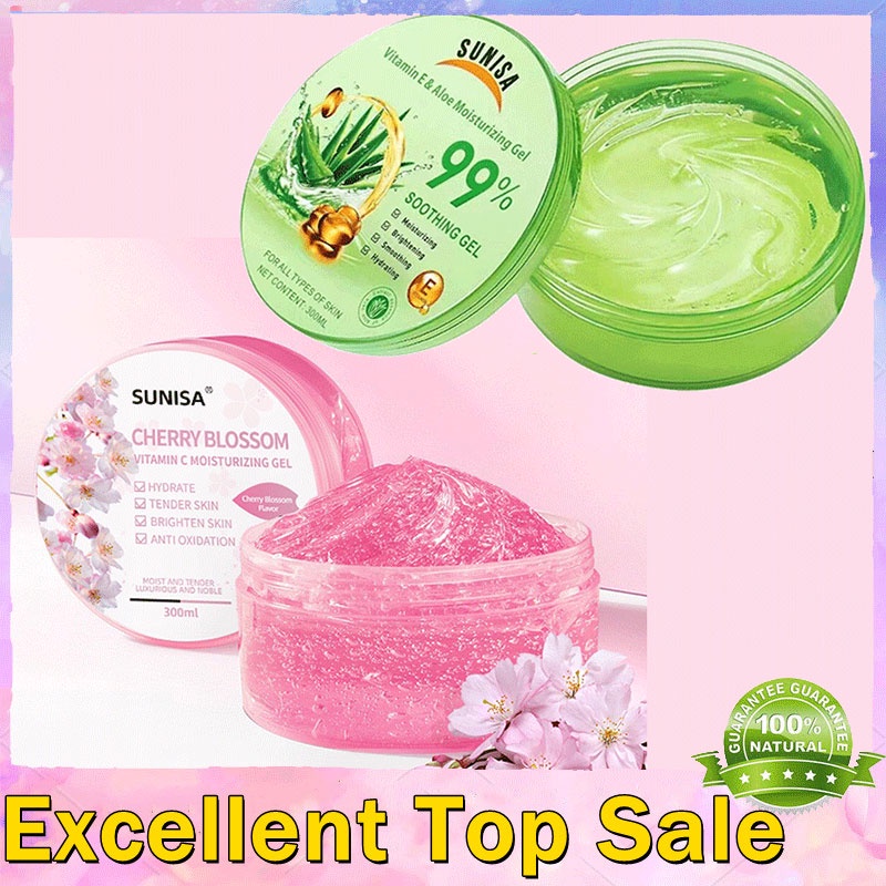 100 Original Sunisa Aloe Vera Sooting Gel Aloe Vera Vitamin E Soothing Gel Moisturizing 7054