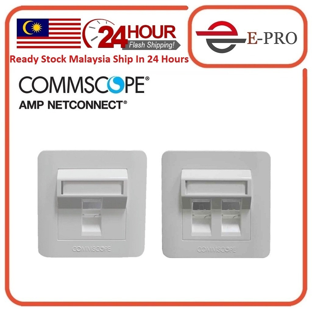 AMP Commscope CAT5E/CAT6 1Port 2 Ports Faceplate Degree Angle Type Data ...