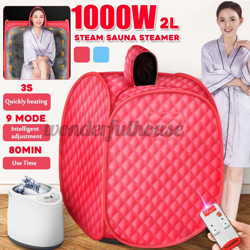 2L Home Steam Sauna Full Body Spa Slimming Loss Weight Detox Therapy ...