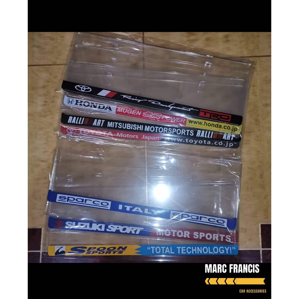Car Plate Cover with Label Clear 3mm Shopee Philippines