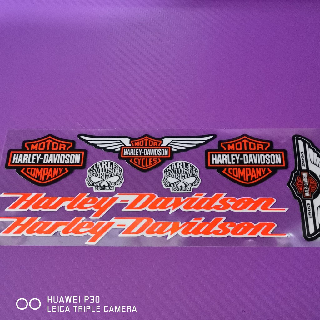 Motorcycle Helmet Transparent Harley Brand Stickers Helmet Decals